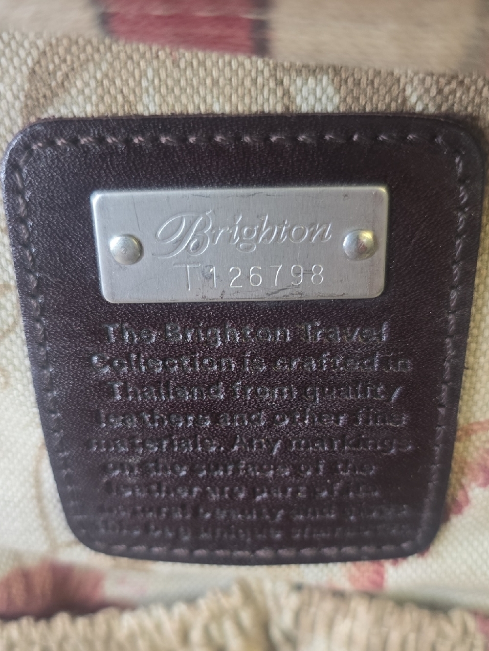 Brighton Lansky Travel Cosmetic & Toiletry Bag, Vintage 1990/2000 - Picture 9 of 10